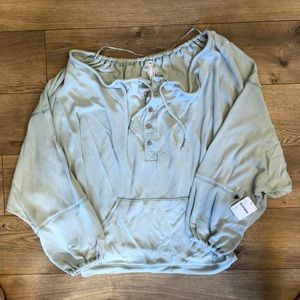 Free people top. NWT. Soft green. XS.